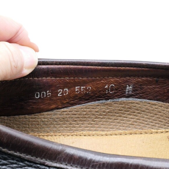 Johnston & Murphy Men's Sz 10M Passport Tassel Leather Loafers Brown Black EUC - Picture 8 of 11